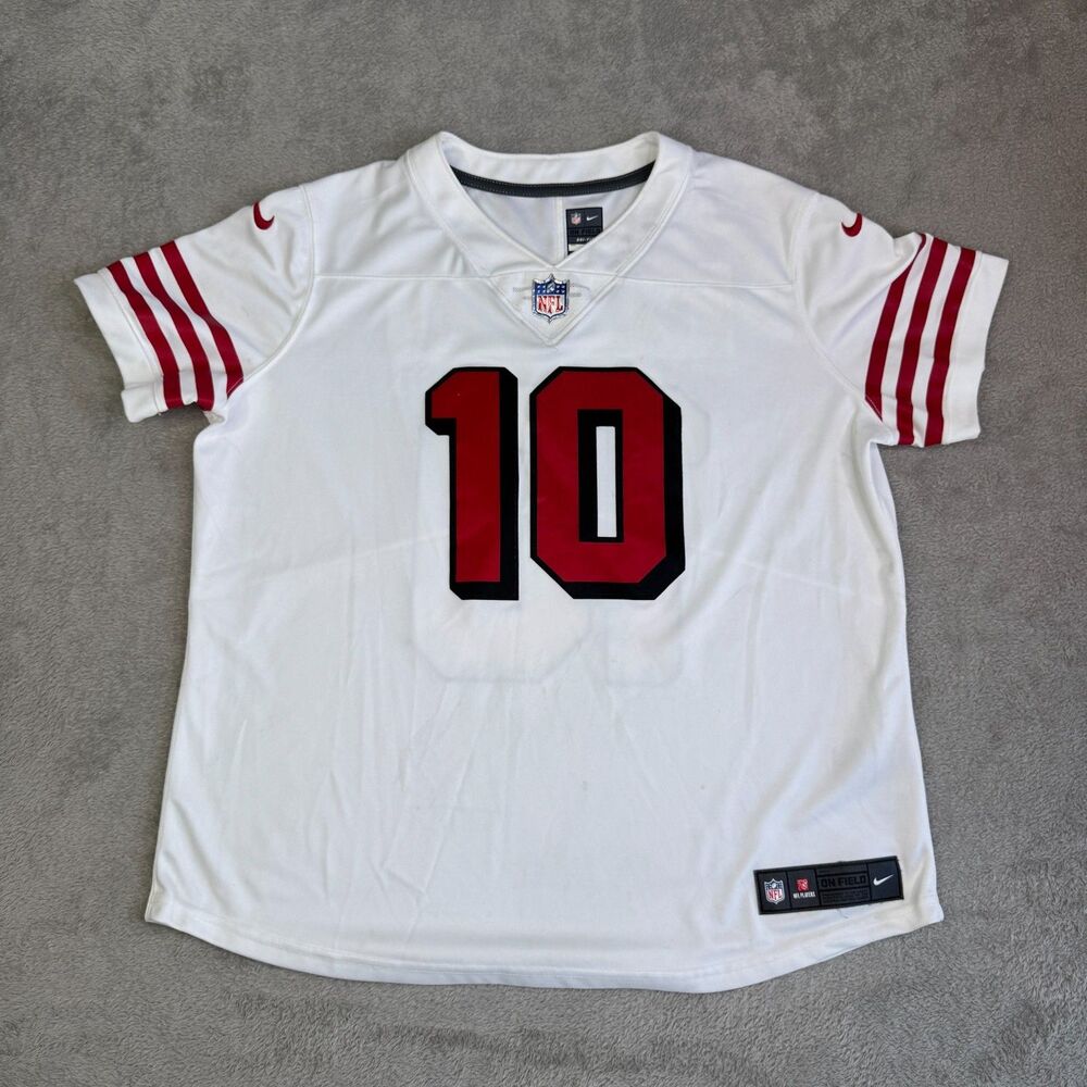 San Francisco 49ers Jimmy Garoppolo #10 Jersey Mens XL White Nike NFL Dri Fit